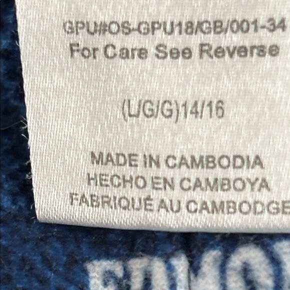 NHL Blue.Orange and White Edmonton Oilers Logo Pajama Pants- Size L (14 - 16) - Picture 7 of 7